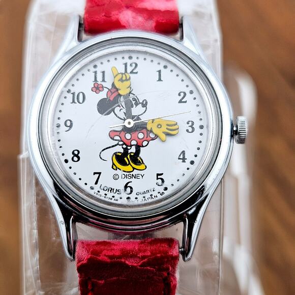 Disney Minnie Mouse Character Watch Red Band Retro Cutesy Kidcore Mod Twee - Picture 2 of 8